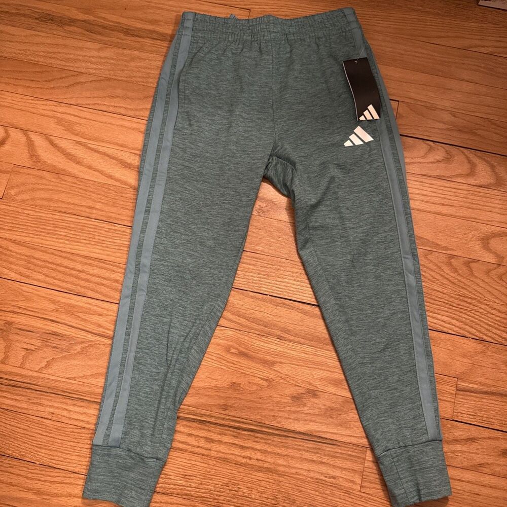 Adidas Girls Woven 3-Stripes Pants – Dark Teal – Youth Small (7/8) – NWT